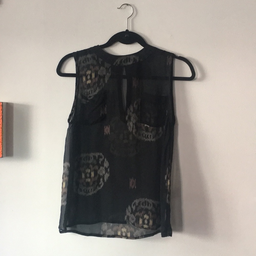No. 6 Sheer Silk Ikat Top